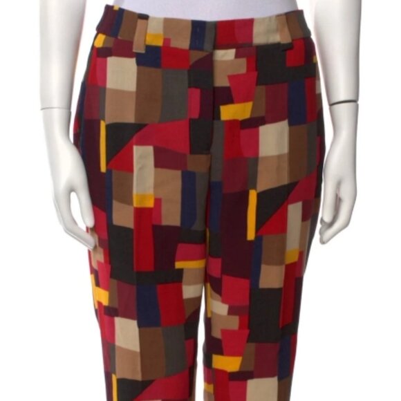 NWOT Akris Wool Double-Face Simultanee Print Multi Pants Trousers M FR38 $1,670 - Picture 3 of 5